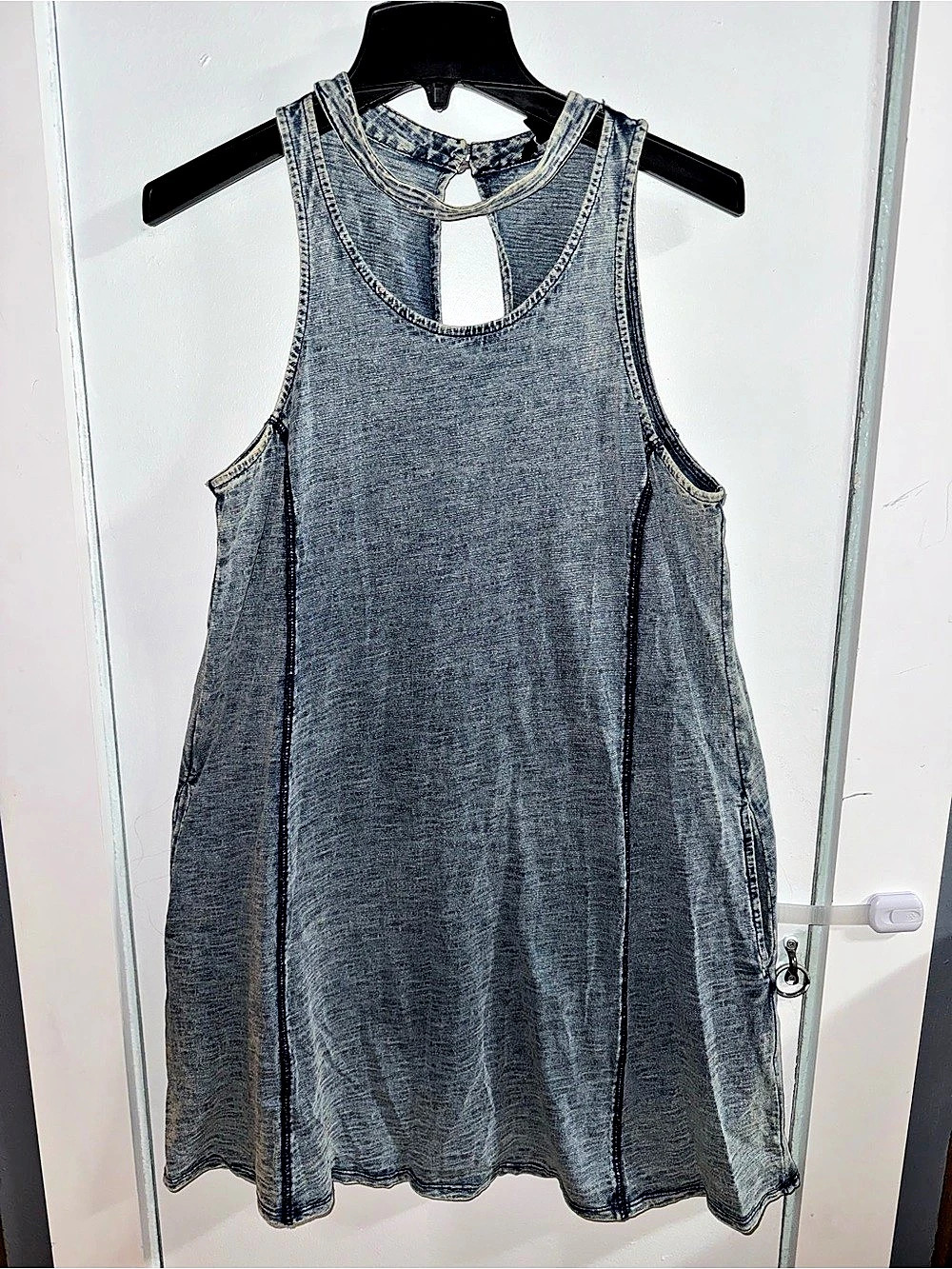Very J boutique knit denim look mini dress